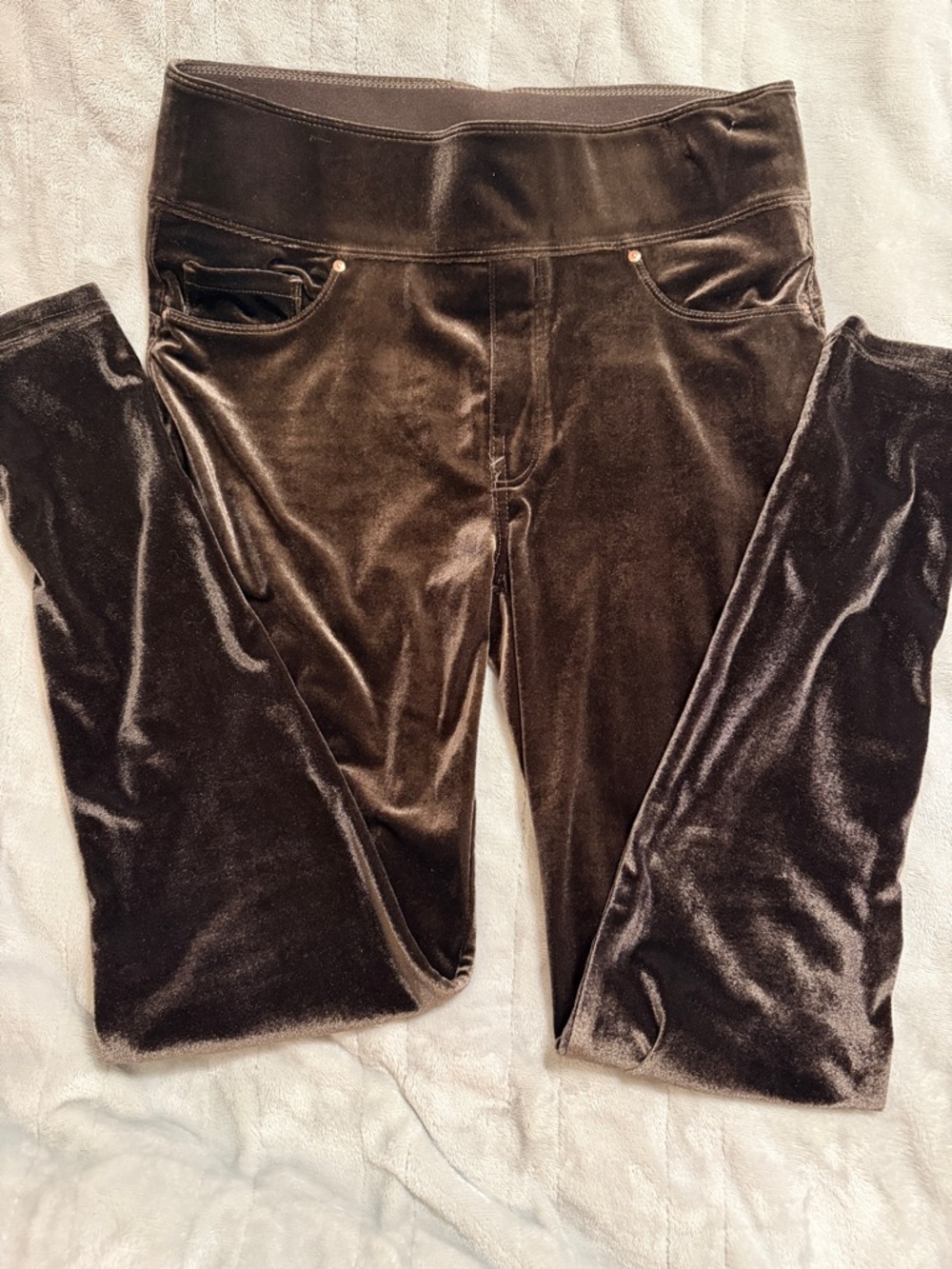 7 For All Mankind Women's Velvet Leggings in Brown